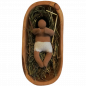 Preview: Olivenholzkrippe mit Heu für 50cm Figur